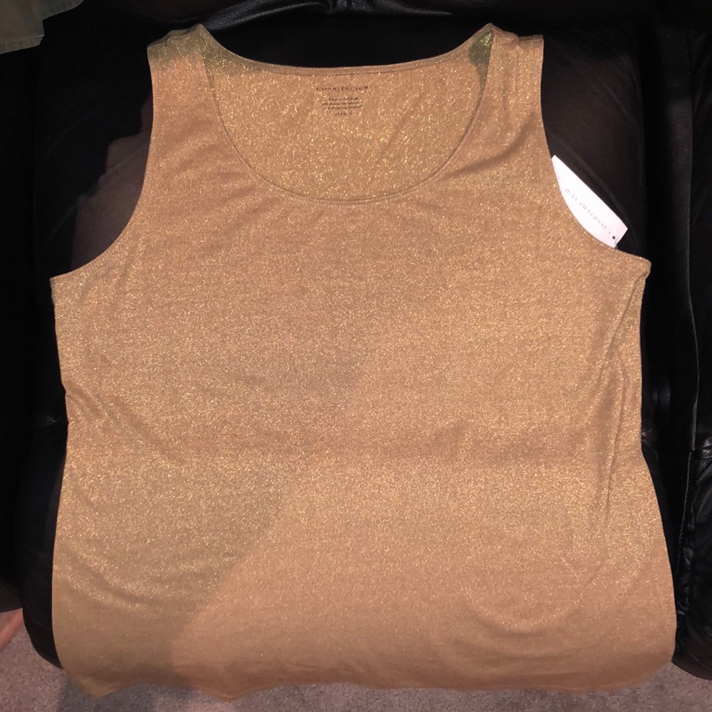 Shimmer gold tank top Sz Large from Macy’s